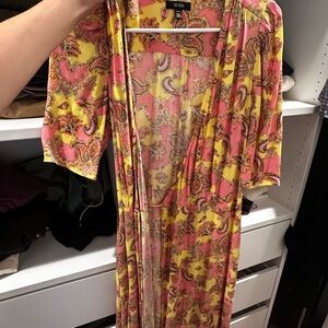 AFRM Pink and Yellow Paisley Blouse